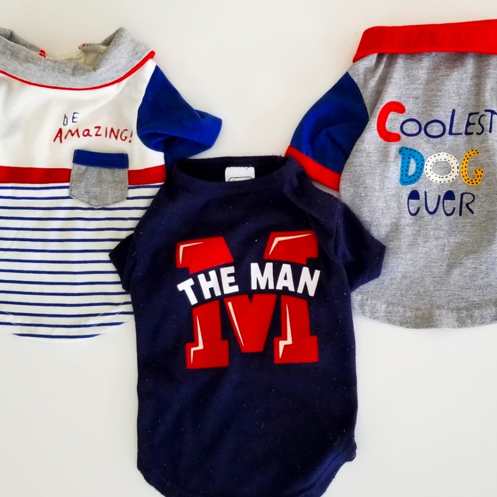 3 Small Dog Shirts / Dog Clothes